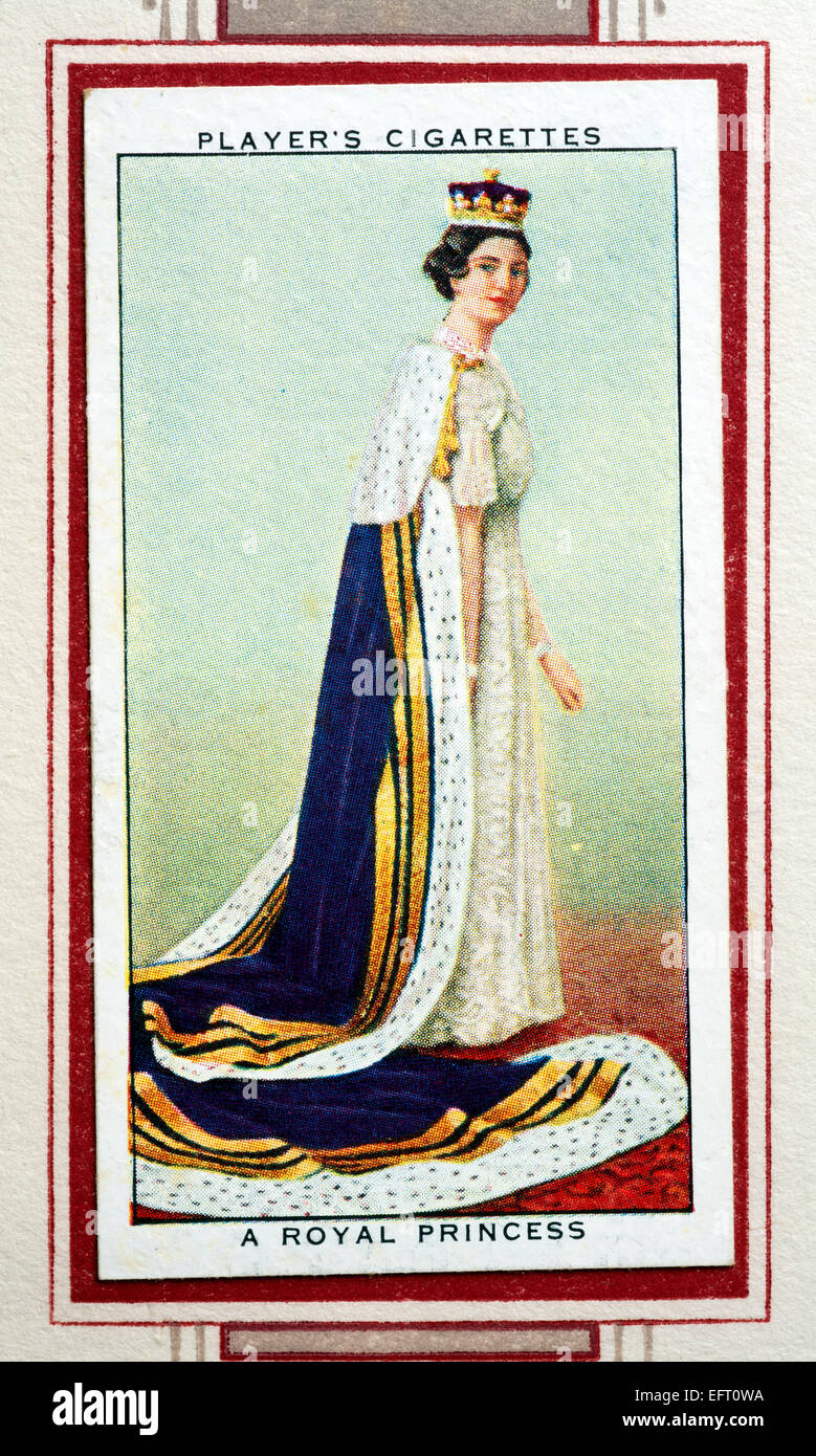 Player`s cigarette card - A Royal Princess Stock Photo